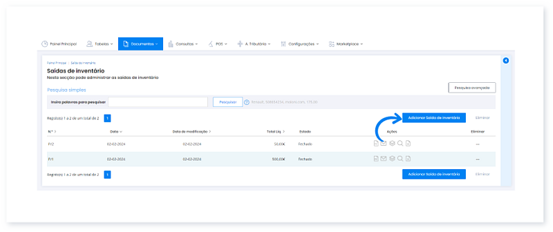 Como criar uma saída de inventário? 2